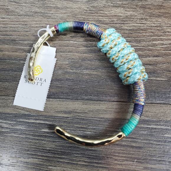 Kendra Scott Women Masie Mint Mix Paracord Cuff BRACELET Size S/M NEW WITH TAG - Picture 3 of 7